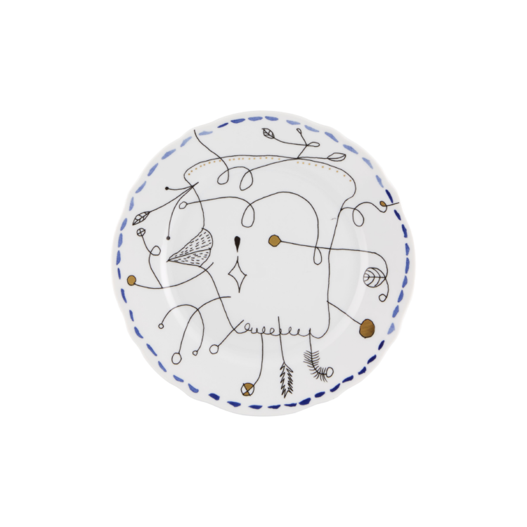 Folkifunki Dessert Plate Blue