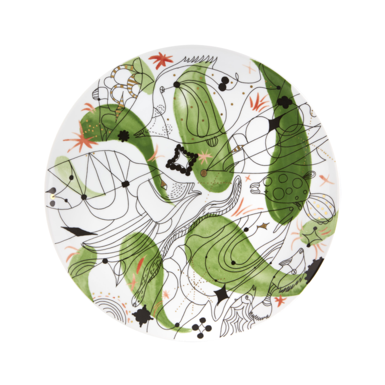 Folkifunki Charger Plate Green