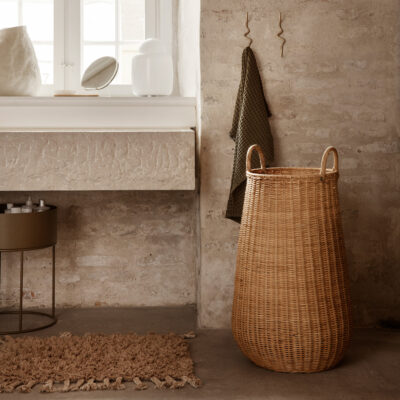 large wicker laundry basket