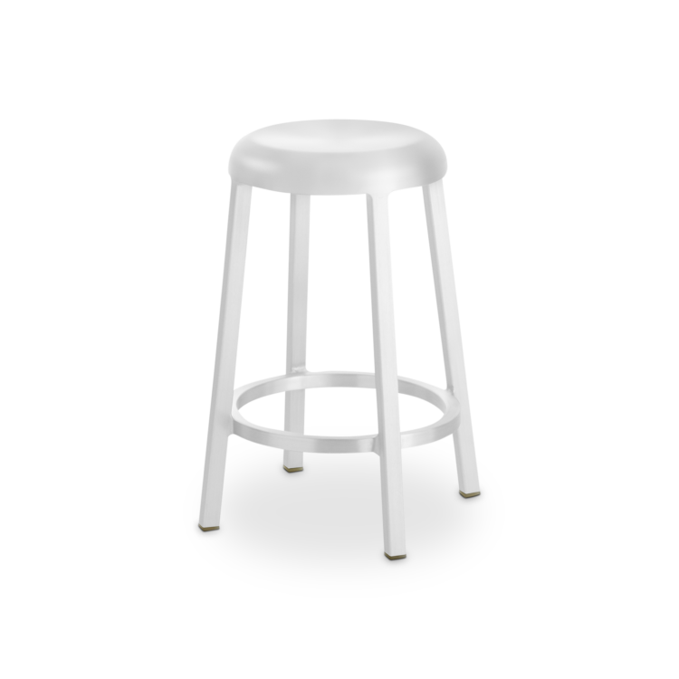 Za Counter Stool White Grey