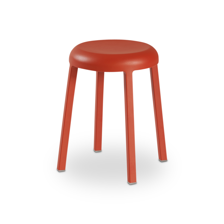 Za Small Stool Coral Orange