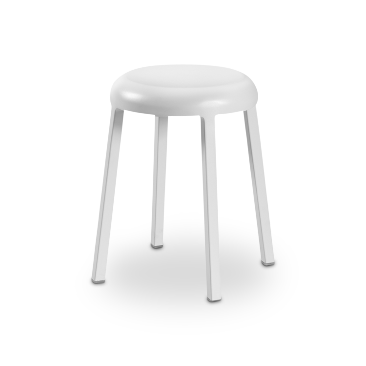 Za Small Stool White Grey