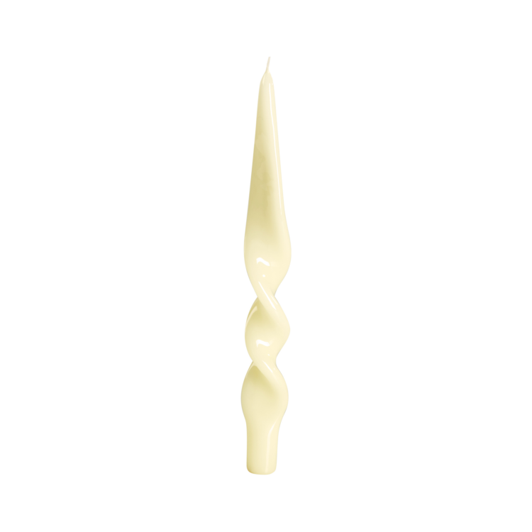 Twist Candle, Cream, Set of 2