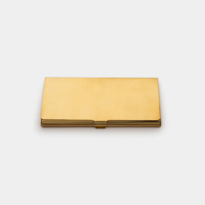 brass business card holder