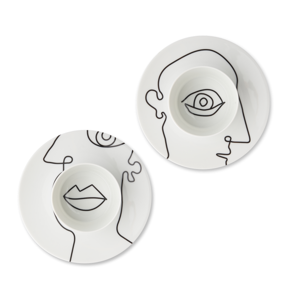 Opinion, 2 Cups and Saucers Set Gessato Design Store