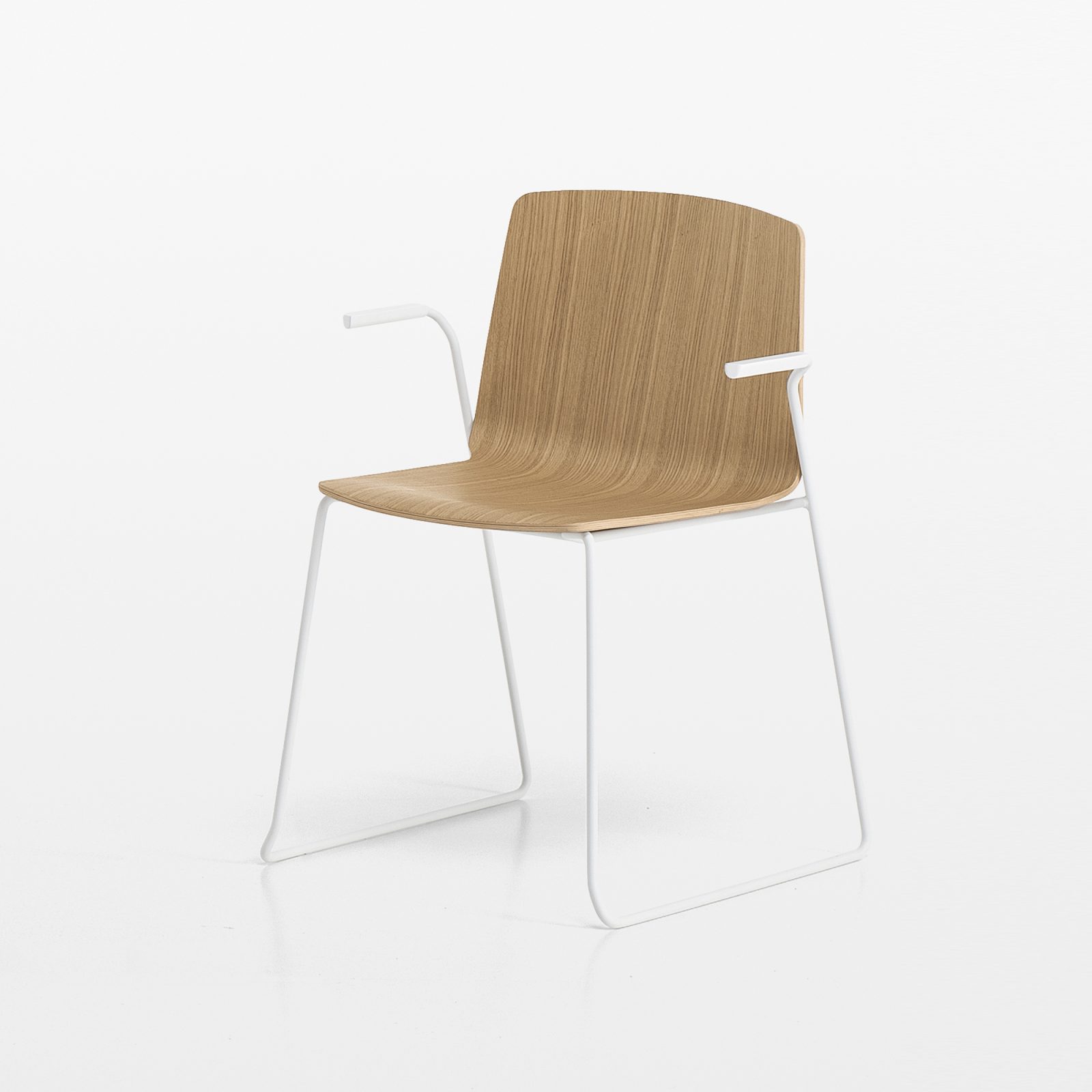 Rama Chair, Sled Base with Armrests