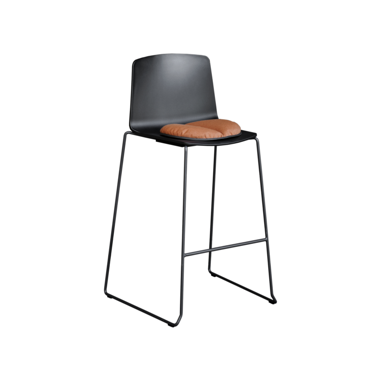 Rama Stool Highback, Sled Base