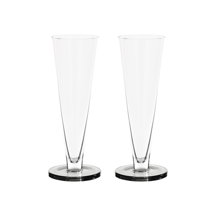Puck Flute Glasses, Set of 2
