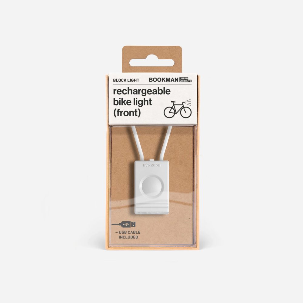 Light Block White Bookman - Block Light Front, White | Gessato Design Store