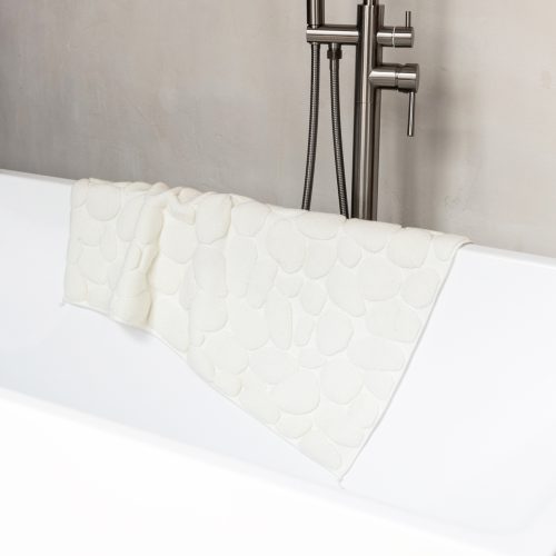 Ishikoro Pebble Bath Mat, White - Gessato Design Store