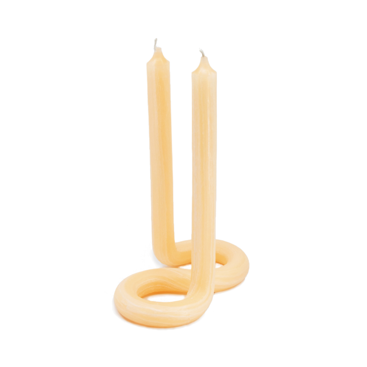 Twist Candle, Peach
