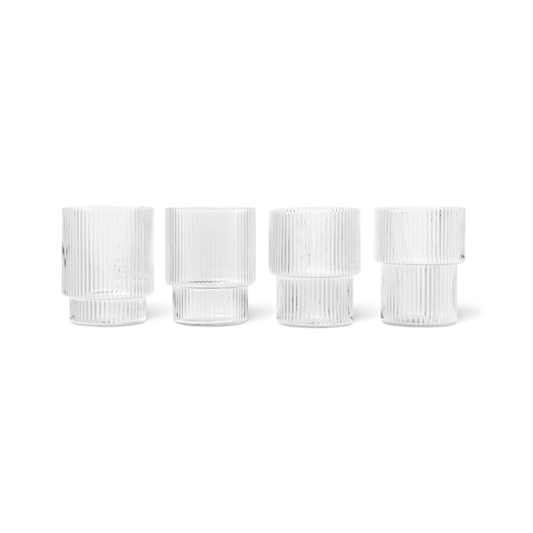 Ripple Low Ball Glasses, Set of 4