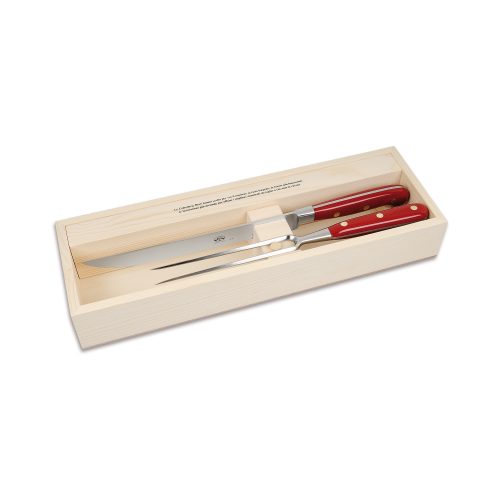 carving-set-red-lucite