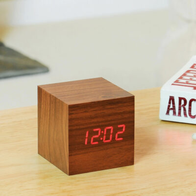 cube-alarm-clock-walnut-red