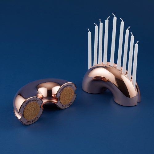 Nosh Menorah, Rose Gold - Gessato Design Store