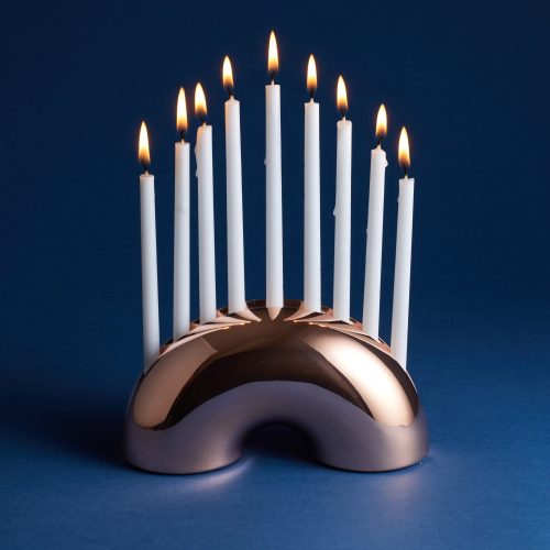 Nosh Menorah, Rose Gold - Gessato Design Store