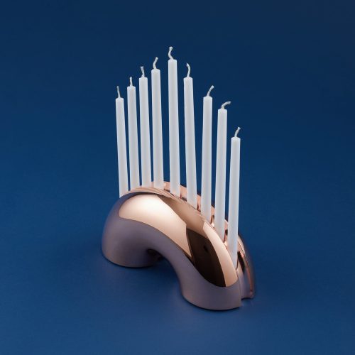 Nosh Menorah, Rose Gold - Gessato Design Store