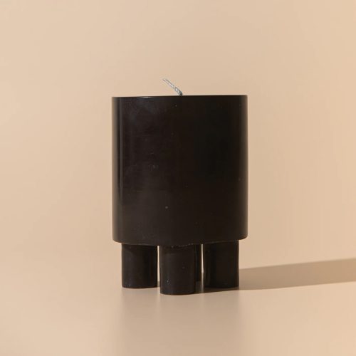 black chunky candle