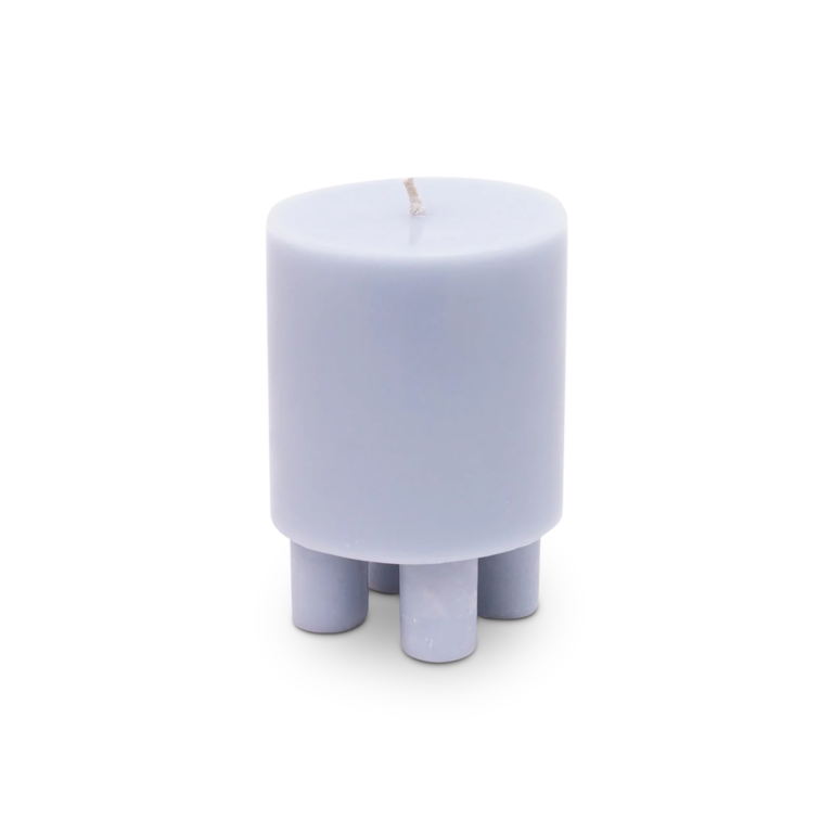 Stack Candle Tall - White Yellow Blue