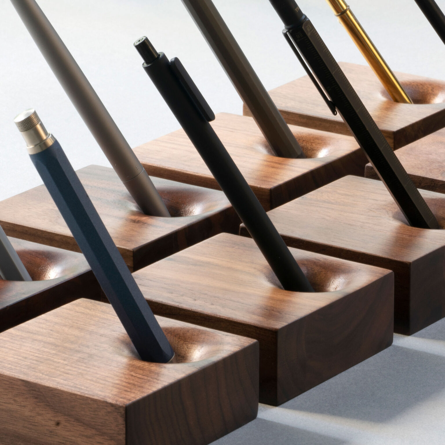 Walnut Pen Holder - Gessato Design Store