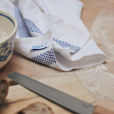 Cotton kitchen towel for baking, white