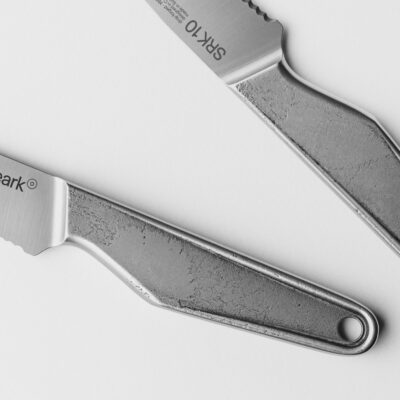 Veark forged serrated knife, detail