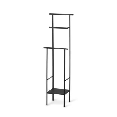 black toilet paper holder stand