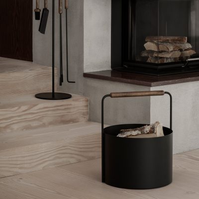 log basket for fireplace