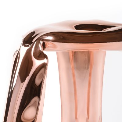 Plopp Inflated Metal Stool, Copper - Gessato Design Store