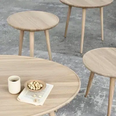 Accent Cafe, Round Wooden Side Table - Gessato Design Store