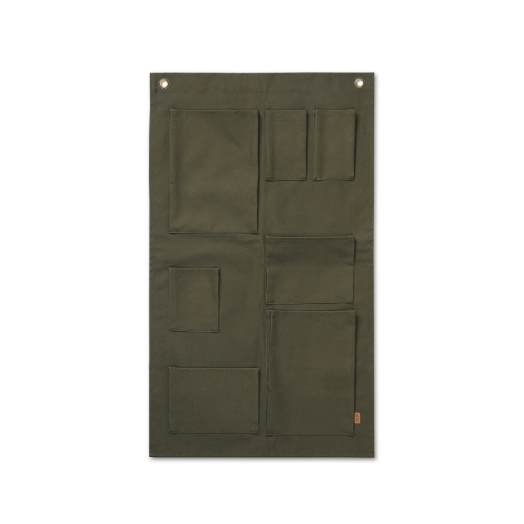 Bark Garden Wall Storage, Olive