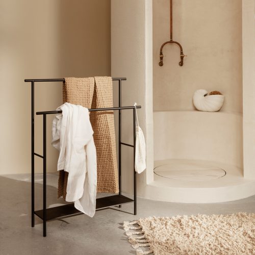 Dora Bathroom Towel Rack Black - Gessato Design Store