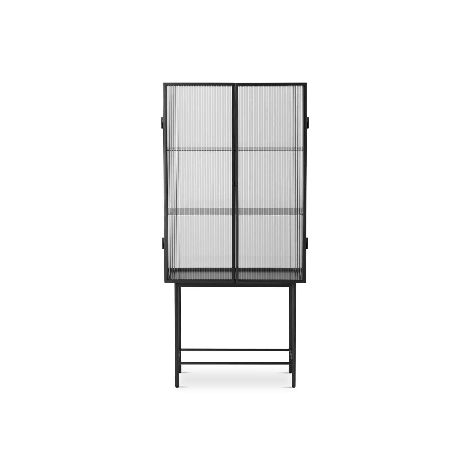 Haze Vitrine, Black Metal and Glass Cabinet - Gessato Design Store