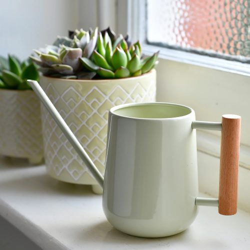 Indoor Watering Steel Can, Pale Jade - Gessato Design Store