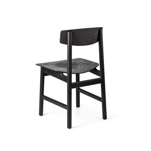 Conscious Chair 3162, Black Lacquered Beech and Coffee Waste Black - Gessato Design Store