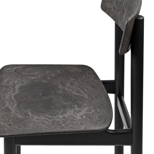 Conscious Chair 3162, Black Lacquered Beech and Coffee Waste Black - Gessato Design Store