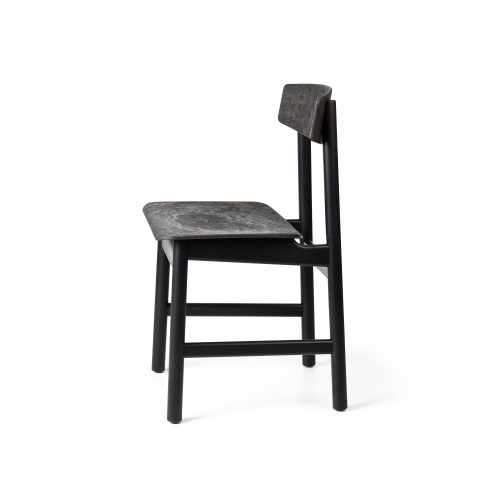 Conscious Chair 3162, Black Lacquered Beech and Coffee Waste Black - Gessato Design Store