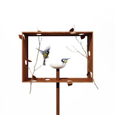The Framed, Pole Mounted Bird Feeder - Gessato Design Store
