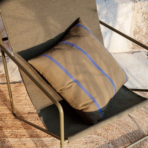 Grand Cushion, Olive/Bright Blue - Gessato Design Store