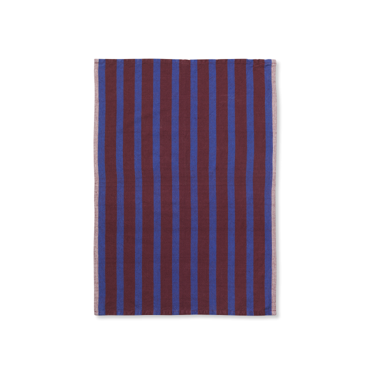 Hale Tea Towel, Brown/Navy Blue
