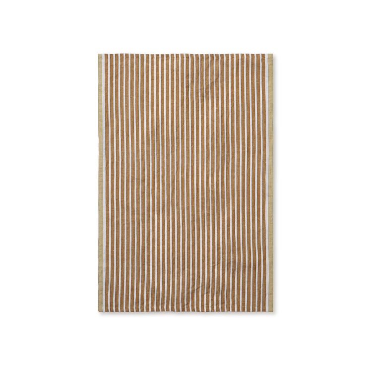Hale Tea Towel, Golden Brown/Silver Fern