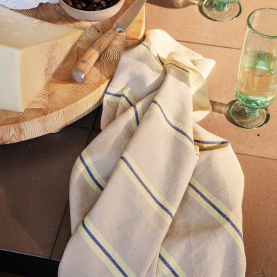 Hale Tea Towel, Oyster/Lemon/Blue (Copy) - Gessato Design Store