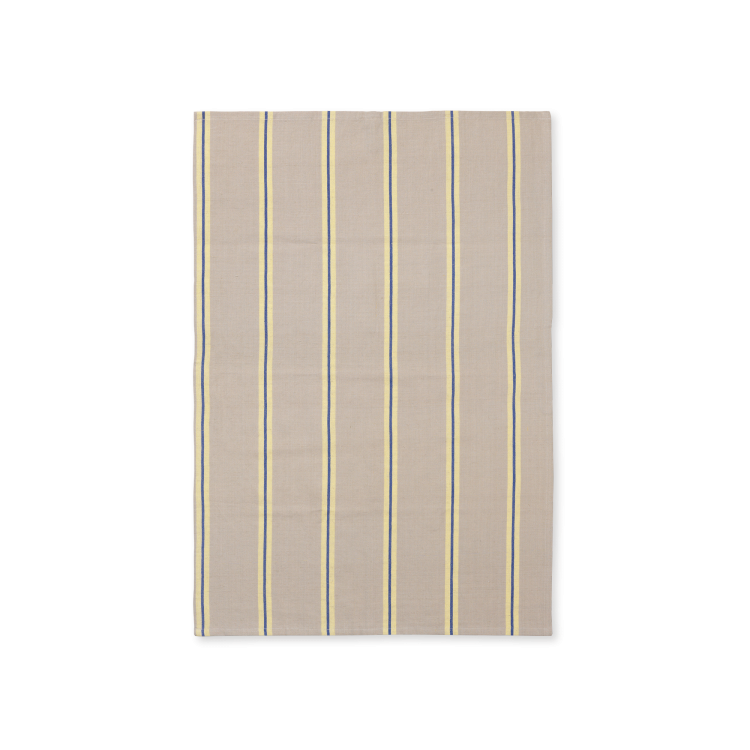 Hale Tea Towel, Oyster/Lemon/Blue