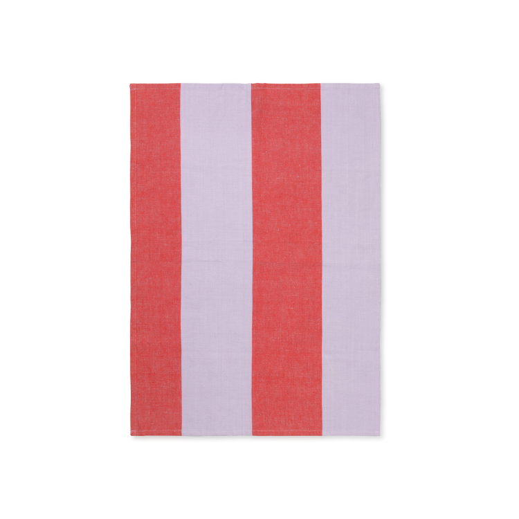 Hale Tea Towel, Red/Lilac