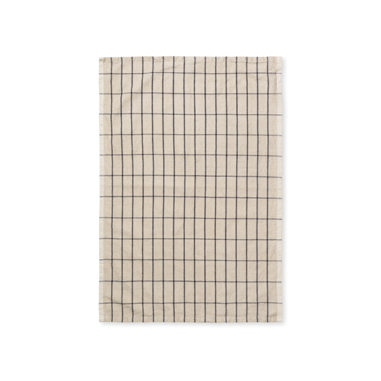 Hale Tea Towel, Sand/Black