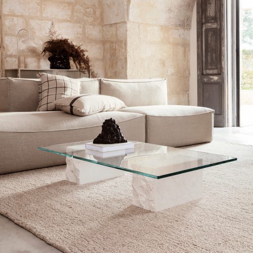 Mineral Coffee Table Bianco Curia - Gessato Design Store