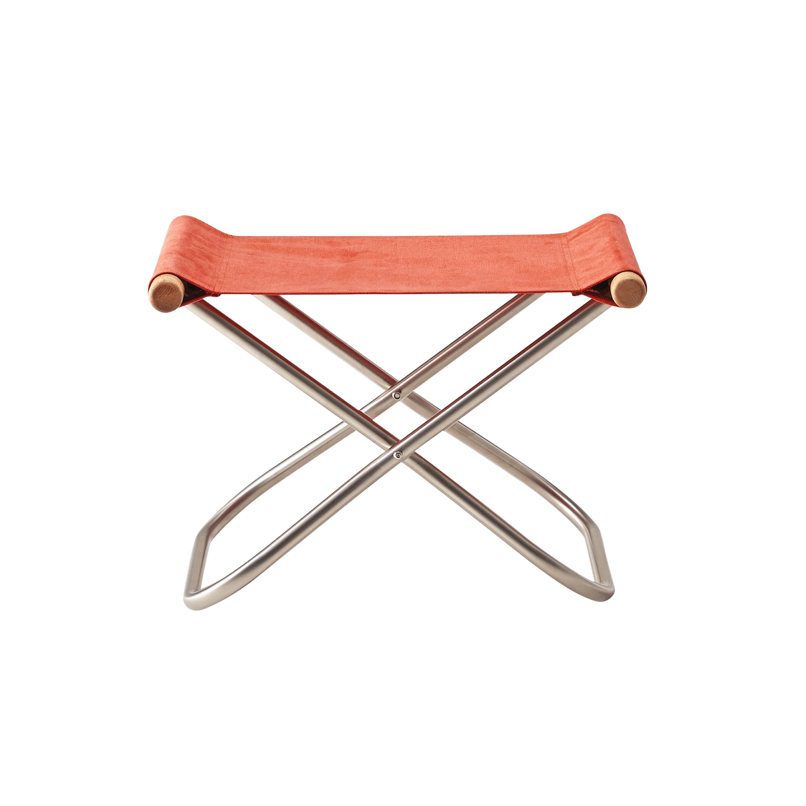 NY Chair X Ottoman by Takeshi Nii, Vermilion Orange - Gessato Design Store