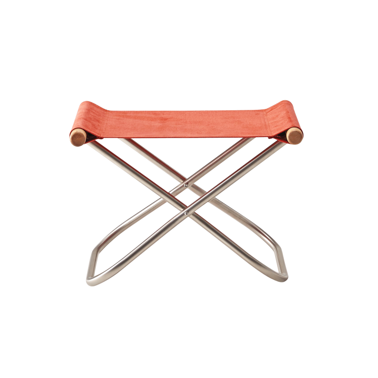 NY Chair X Ottoman by Takeshi Nii, Vermilion Orange