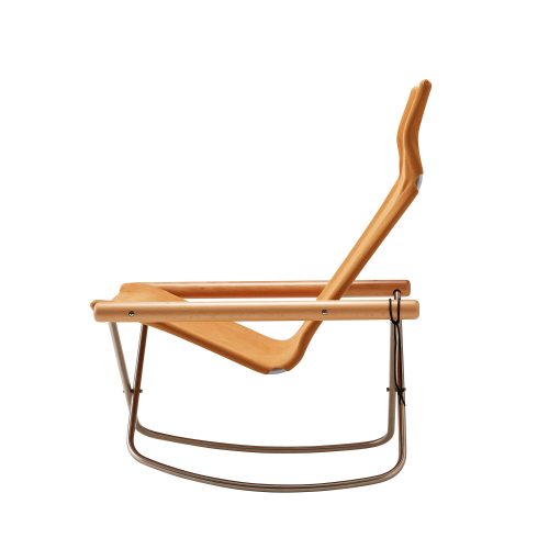 NY Rocking Chair X by Takeshi Nii, Camel - Gessato Design Store