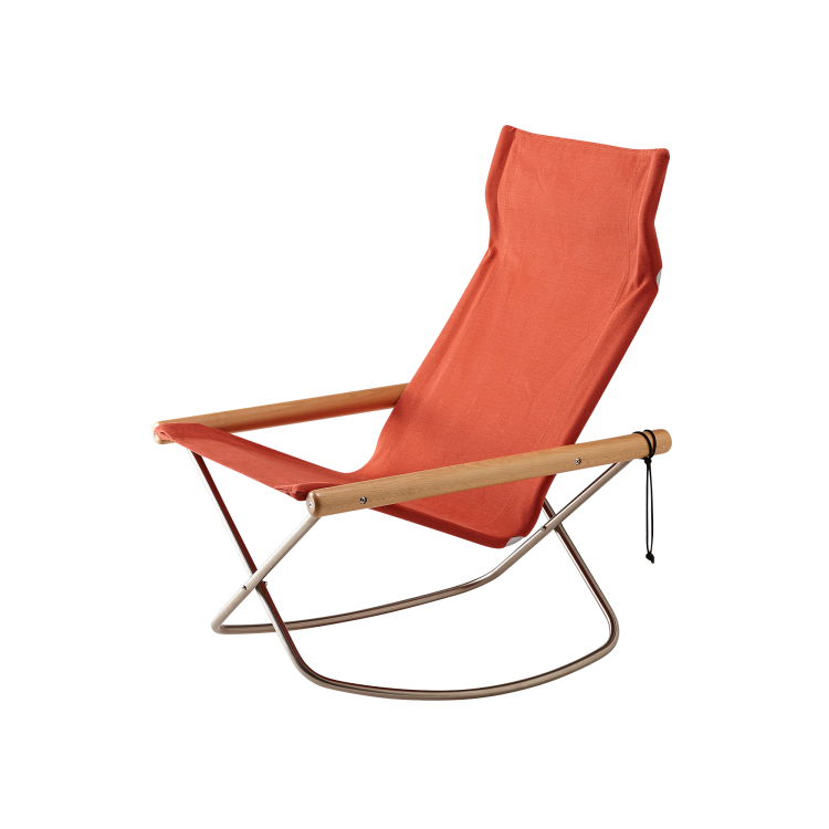 NY Rocking Chair X by Takeshi Nii, Vermilion Orange